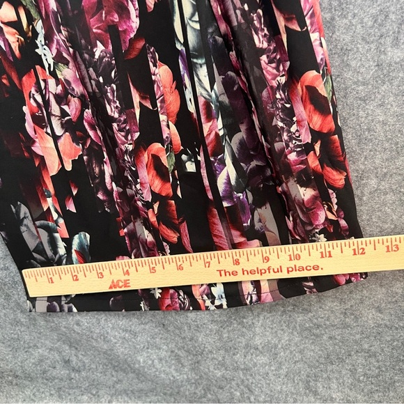 BEBE Floral Halter Wide Leg Jumpsuit Black Multicolor Floral Print Size 6 NWOT - Picture 9 of 15